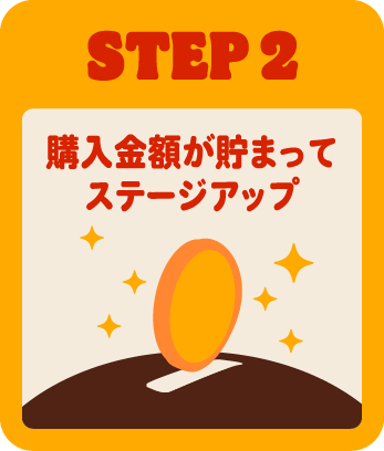 STEP2 購入金額が貯まってステージアップ